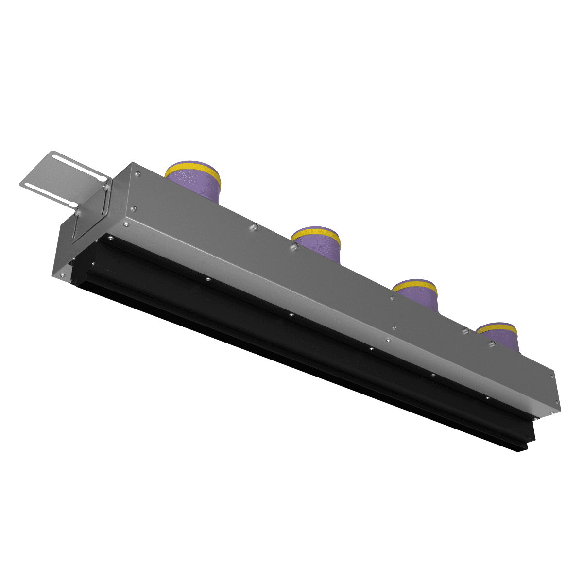 Provent VPNDG/F 1000х25/75х4 щелевой диффузор для гипсокартона с КСД на 4 прямых выхода