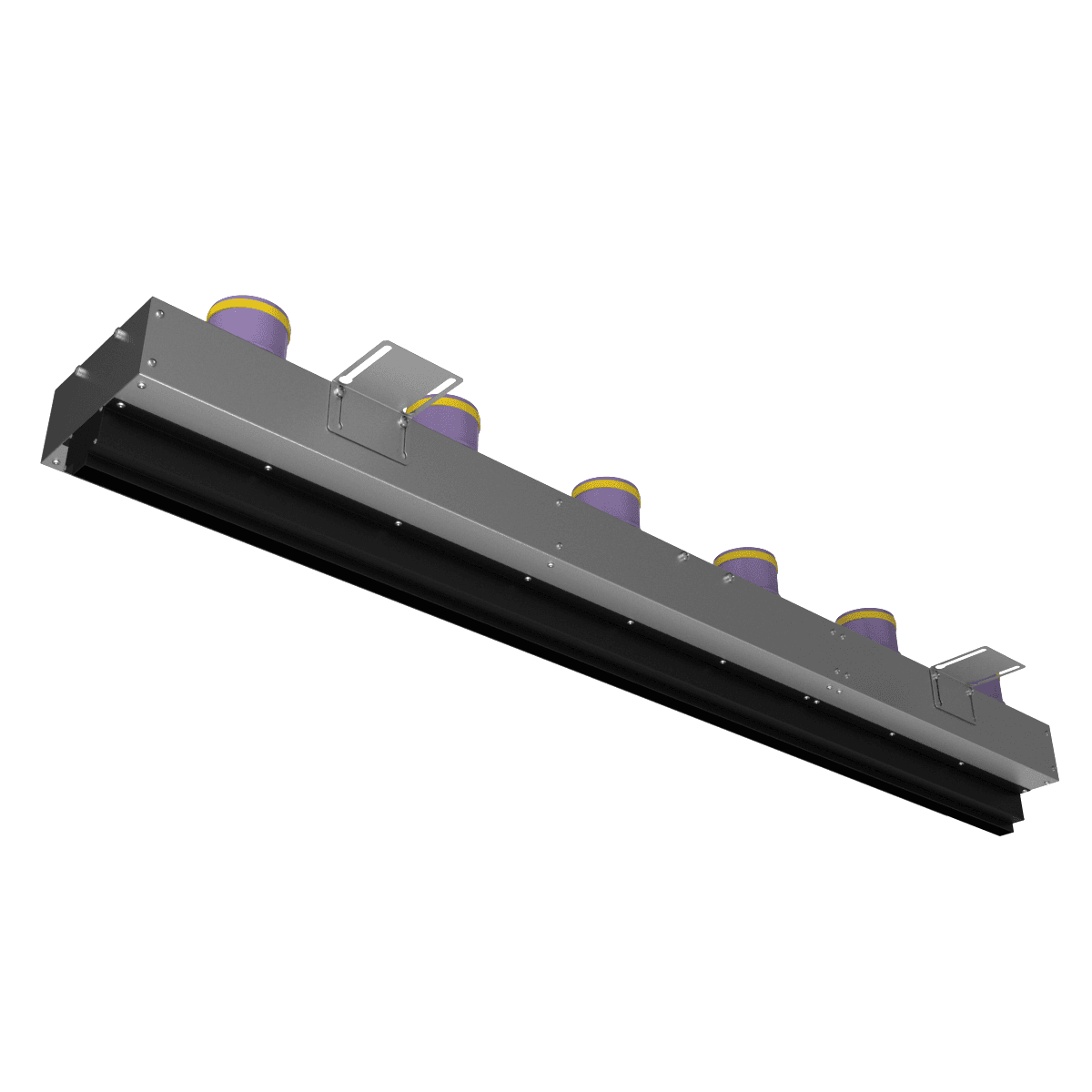 Provent VPNDG/F 1500х25/75х6 щелевой диффузор для гипсокартона с КСД на 6 прямых выходов