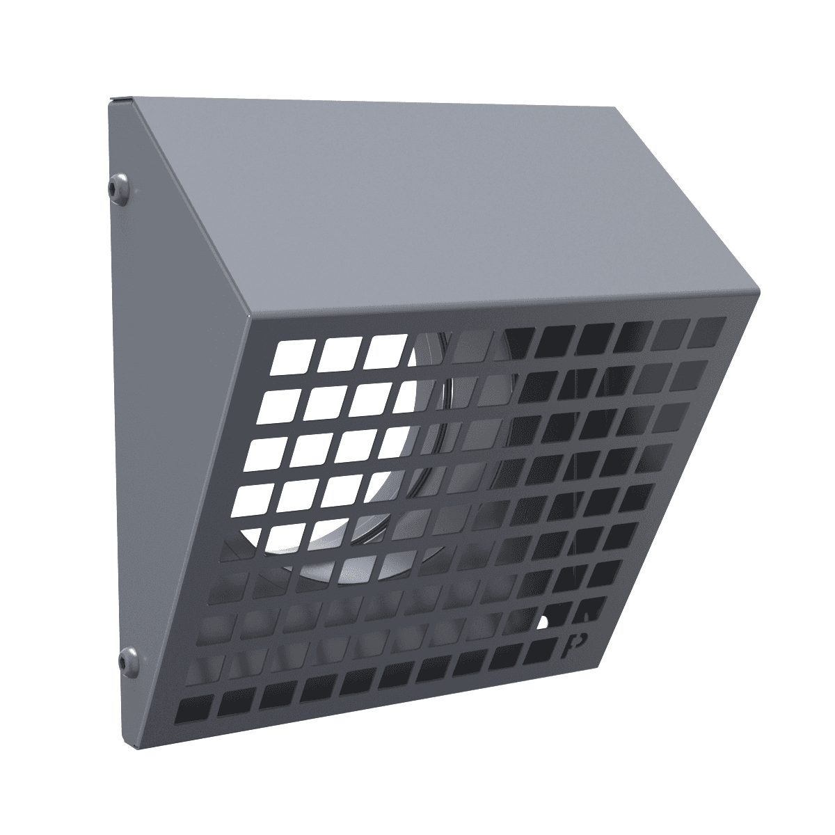 STF 125G решетка фасадная с колпаком серая (RAL 7024)