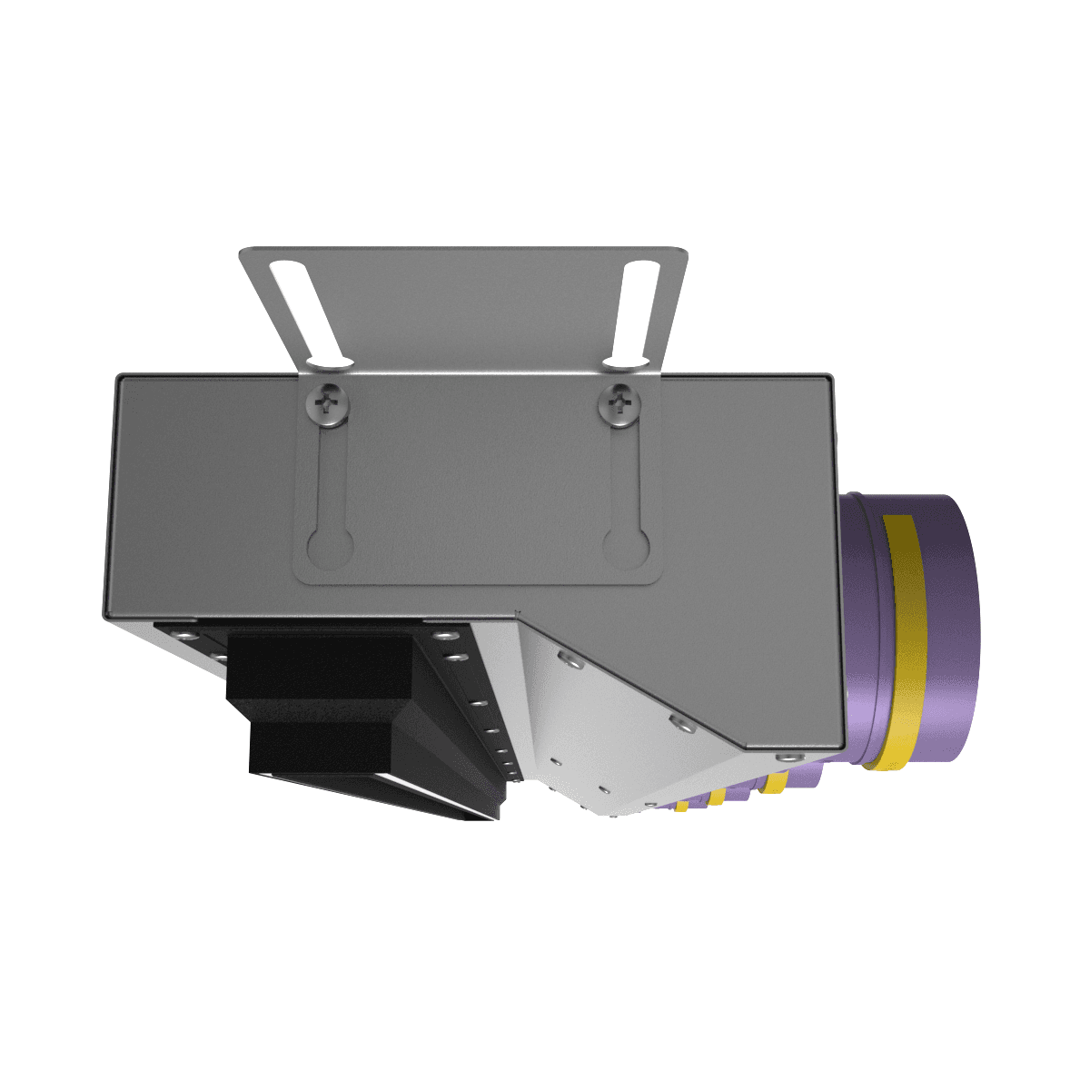 Provent VPNDU 1000х25/75х4 компактный щелевой диффузор для натяжного потолка с КСД на 4 выхода