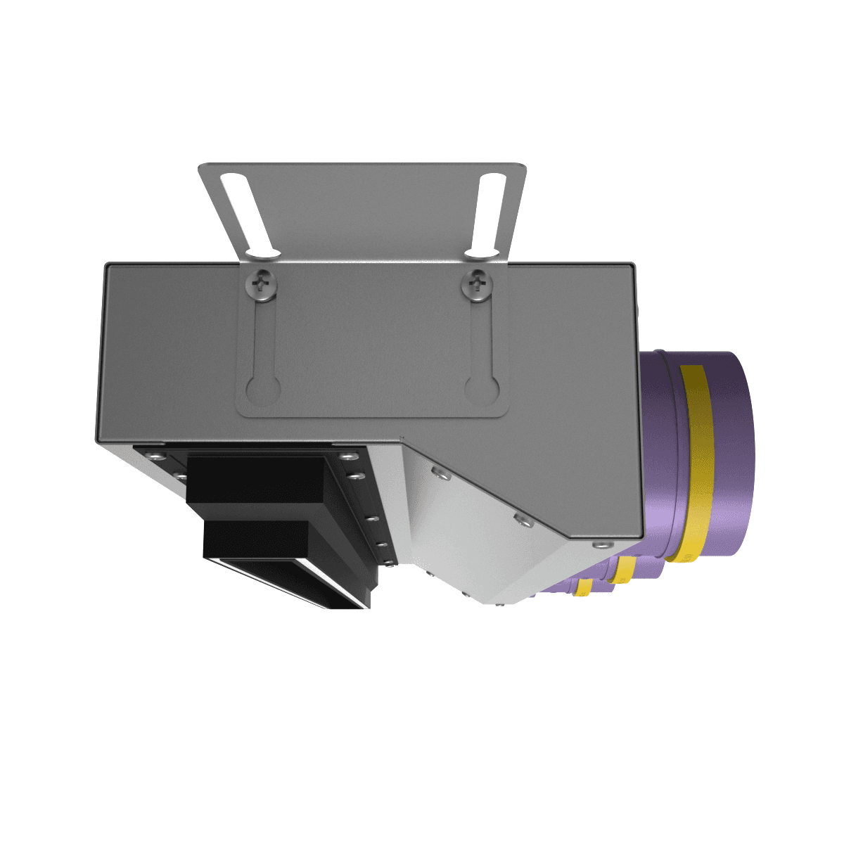 VPNDU 500х25/90×3 компактный щелевой диффузор для натяжного потолка с КСД на 3 выхода
