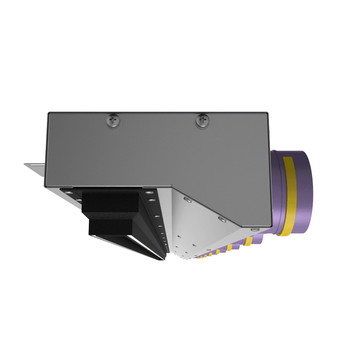 VPNDU 2000х25/90х8 компактный щелевой диффузор для натяжного потолка с КСД на 8 выходов