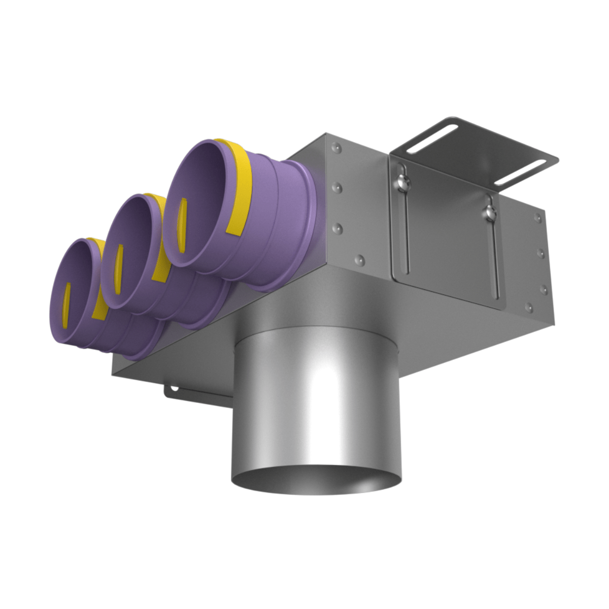 Provent VPS 125/75×3 адаптер (пленум) потолочный круглый на 3 выхода