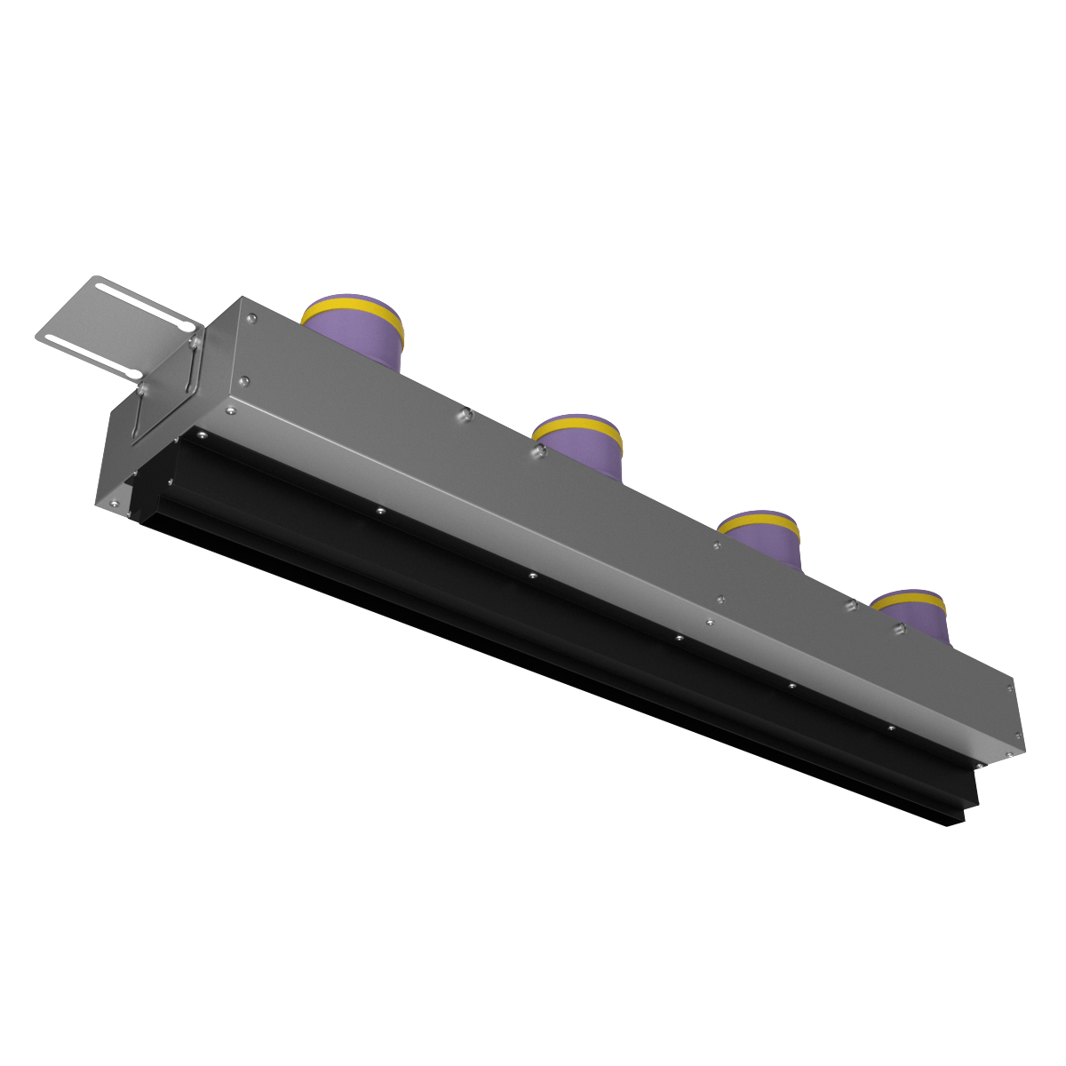 Provent VPNDG/F 1000х25/75х4 щелевой диффузор для гипсокартона с КСД на 4 прямых выхода