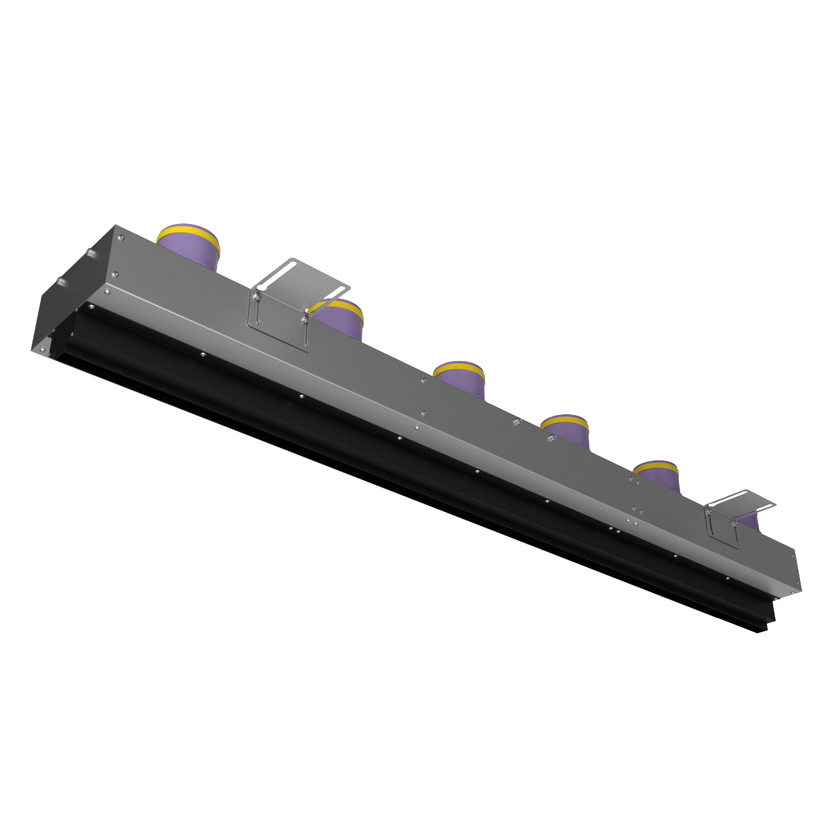 Provent VPNDG/F 1500х25/75х6 щелевой диффузор для гипсокартона с КСД на 6 прямых выходов