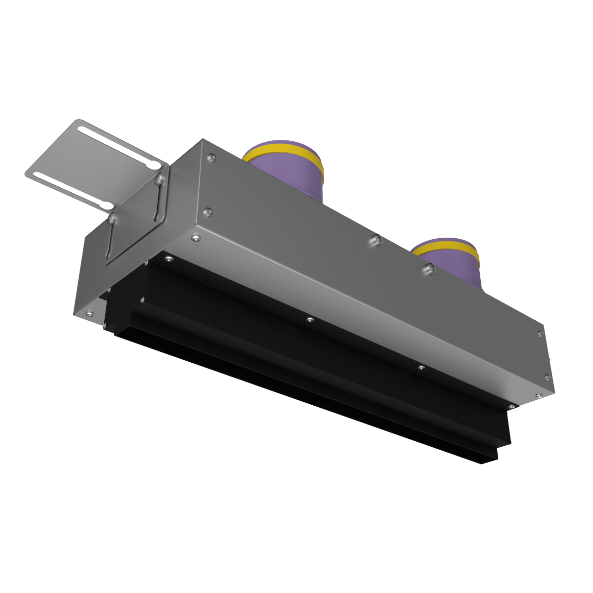 Provent VPNDG/F 500х25/75×2 щелевой диффузор для гипсокартона с КСД на 2 прямых выхода