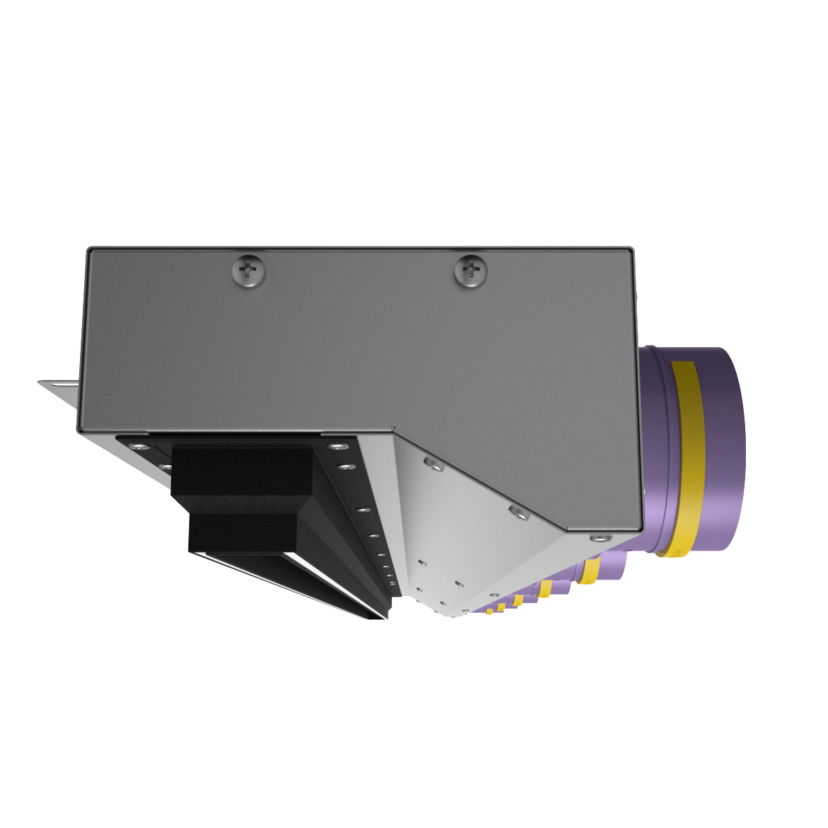 Provent VPNDU 1500х25/75х6 компактный щелевой диффузор для натяжного потолка с КСД на 6 выходов