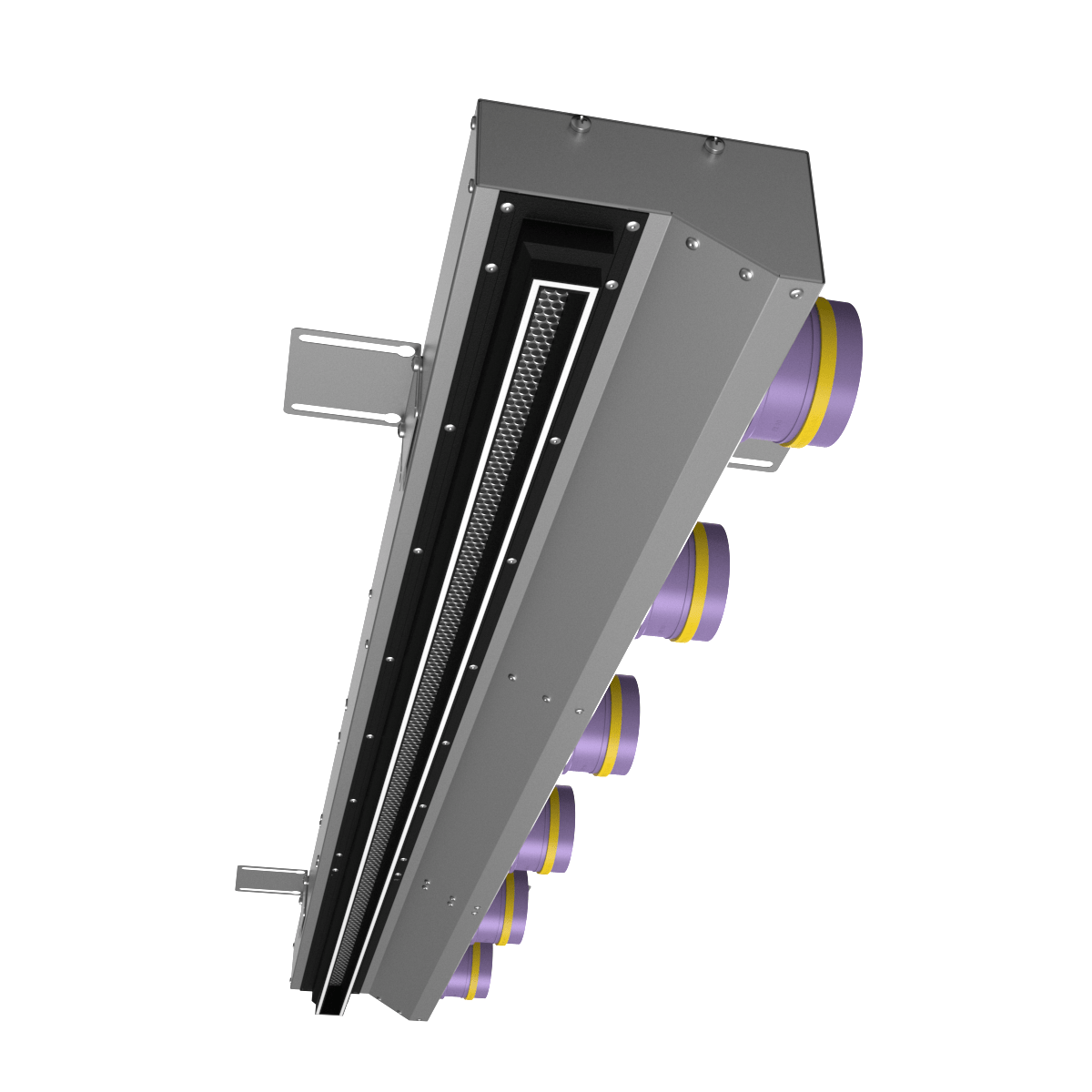 Provent VPNDGU 1500х25/75х6 компактный щелевой диффузор для гипрока с КСД на 6 выходов