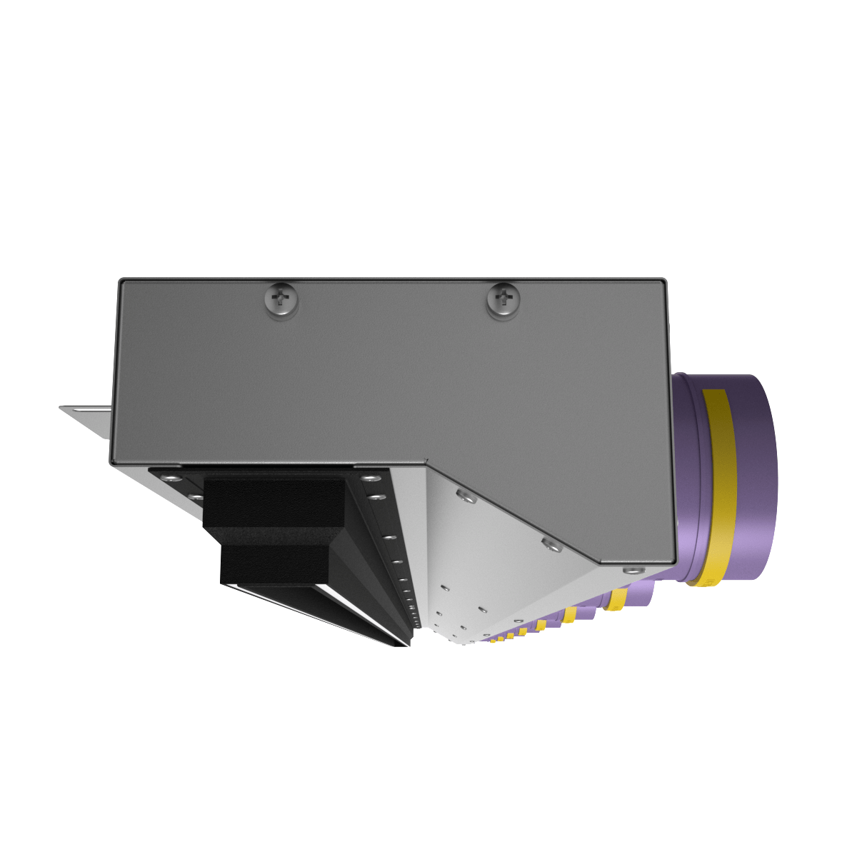 VPNDU 2000х25/90х8 компактный щелевой диффузор для натяжного потолка с КСД на 8 выходов