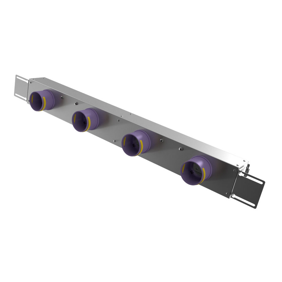Provent VPNDG/F 1000х25/75х4 щелевой диффузор для гипсокартона с КСД на 4 прямых выхода