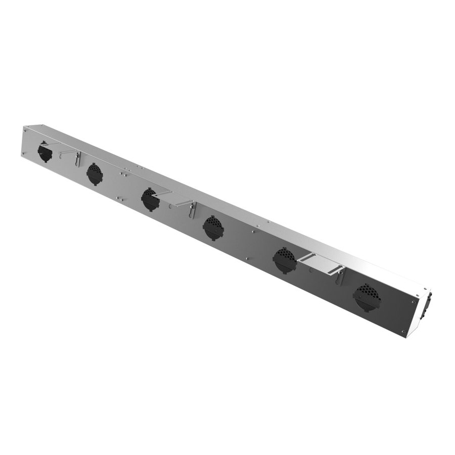 Provent VPNDG/F 1500х25/75х6 щелевой диффузор для гипсокартона с КСД на 6 прямых выходов