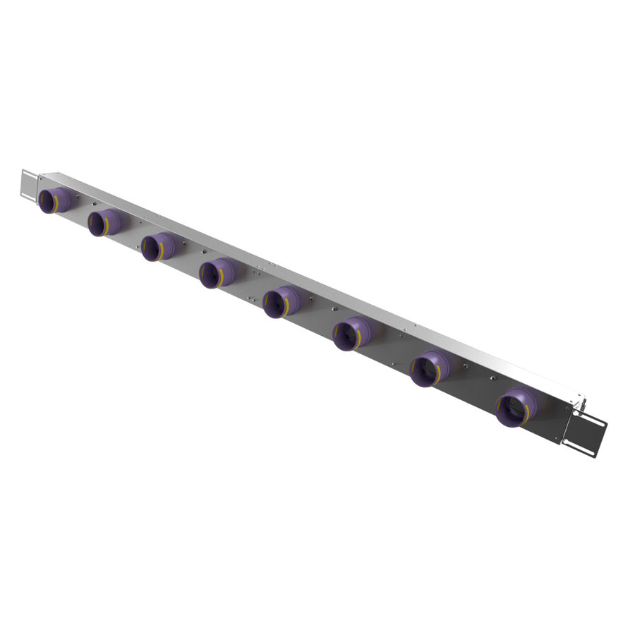 Provent VPNDG/F 2000х25/75х8 щелевой диффузор для гипсокартона с КСД на 8 прямых выходов