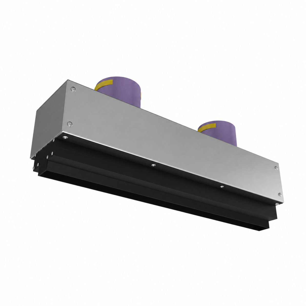 Provent VPNDG/F 500х25/90×2 щелевой диффузор для гипсокартона с КСД на 2 прямых выхода
