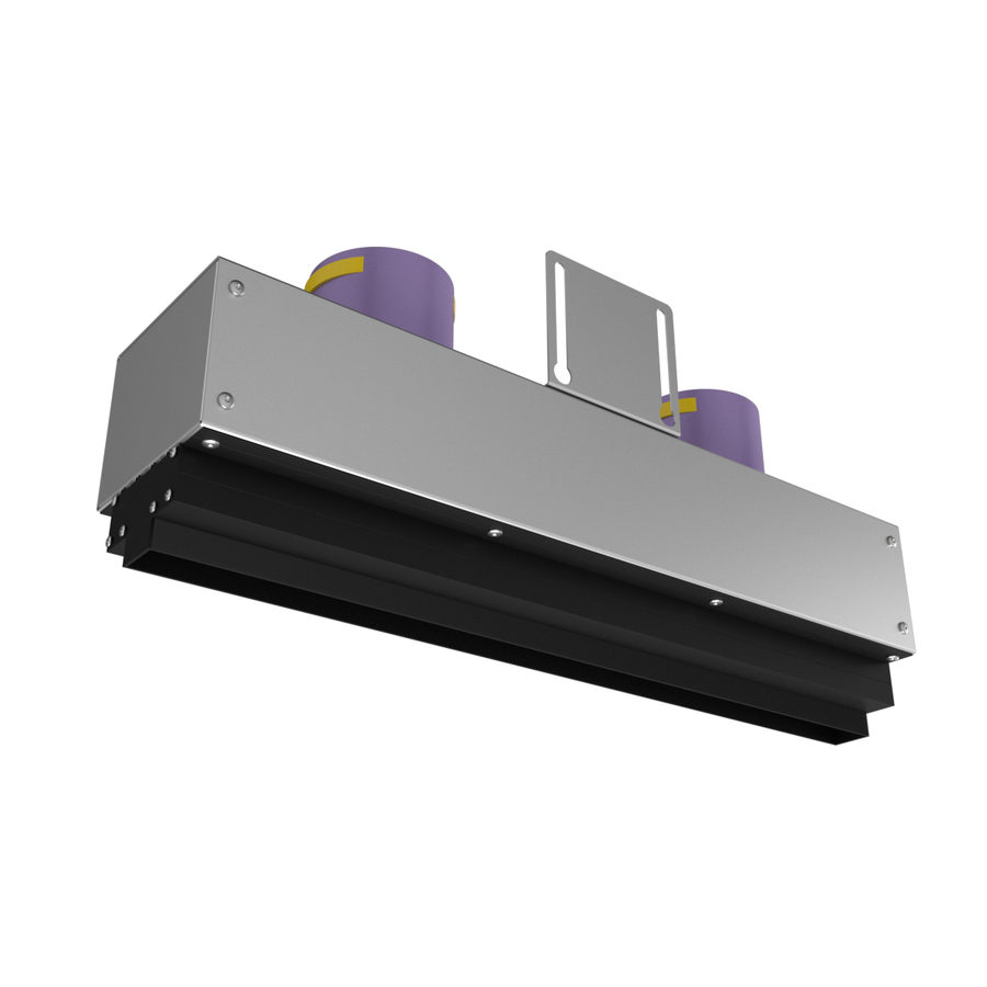Provent VPNDG/F 500х25/90×2 щелевой диффузор для гипсокартона с КСД на 2 прямых выхода
