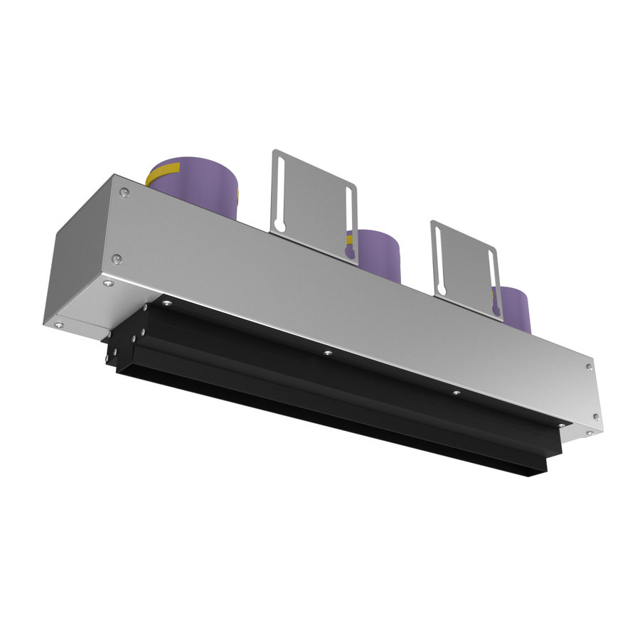 Provent VPNDG/F 500х25/90×3 щелевой диффузор для гипсокартона с КСД на 3 прямых выхода
