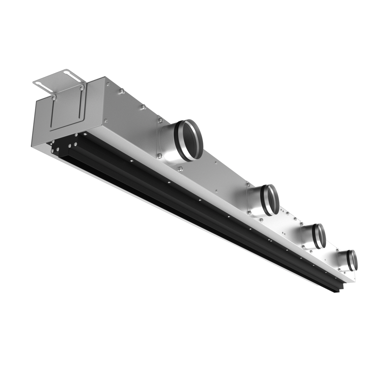 Provent VPNDG 2000×25/100×4 щелевой диффузор для гипсокартона с КСД на 4 выхода