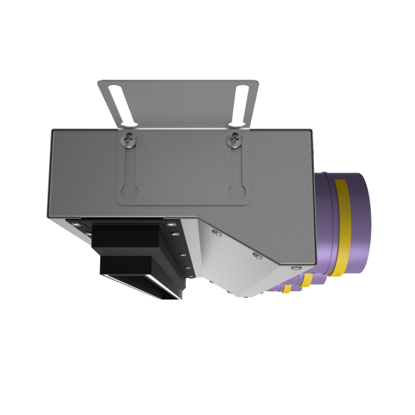 VPNDU 500х25/90x3 компактный щелевой диффузор для натяжного потолка с КСД на 3 выхода