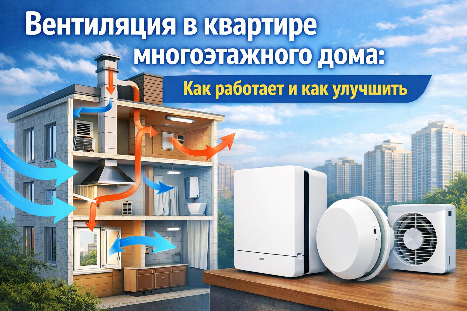 Изображение вентиляции в многоквартином доме